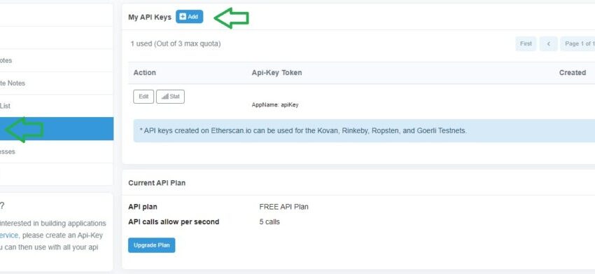 etherscan API key to get account balances from the blockchain