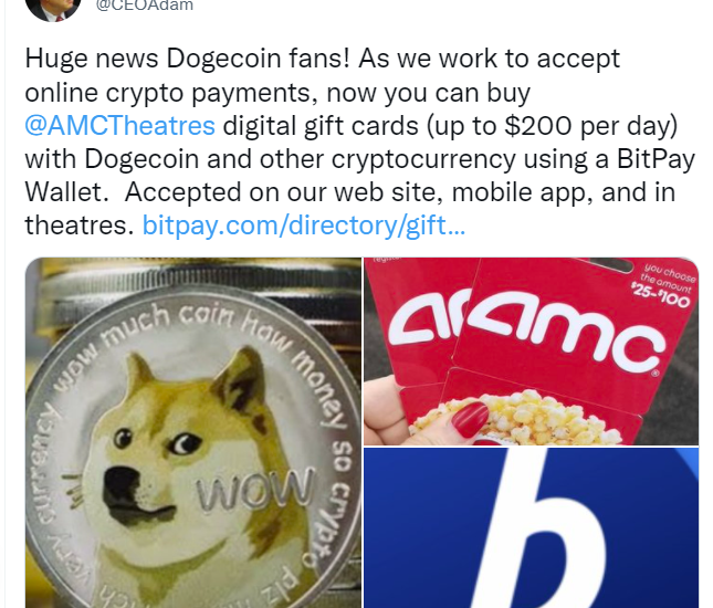 Huge news for the Doge fans he says: 