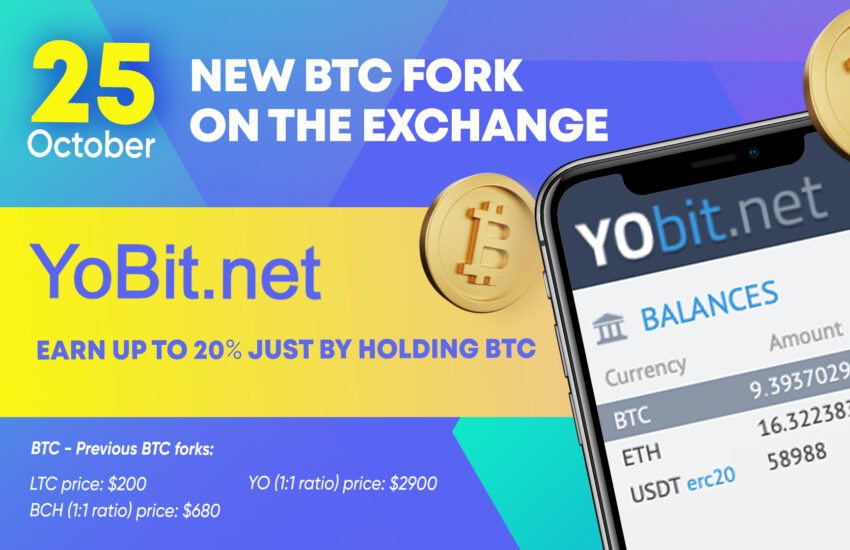 La nueva bifurcación de bitcoin en YoBit.net se lanza el 25 de octubre