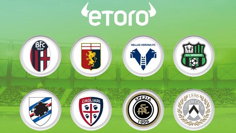 eToro anuncia nuevas asociaciones con 8 equipos de fútbol italianos