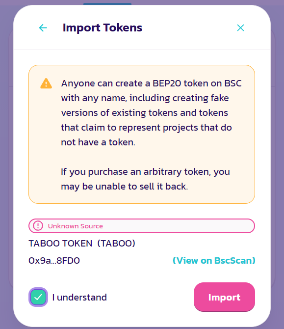 taboo token
