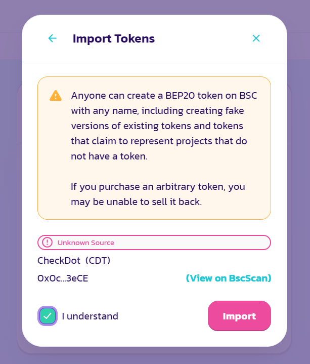 CheckDot Protocol (CDT) token