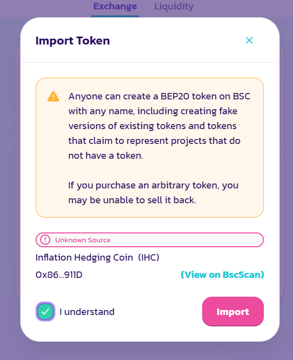 Inflation Hedging Coin (IHC) Token