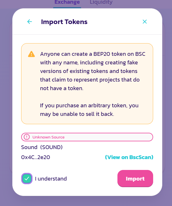 Sound BSC (SOUND) token