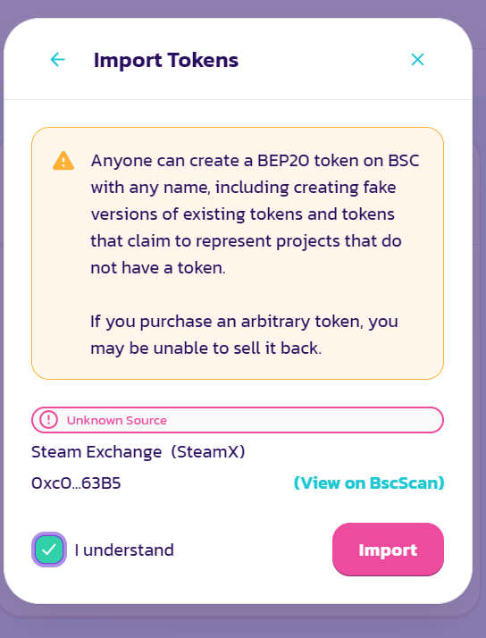 Steam Exchange (STEAMX) Token