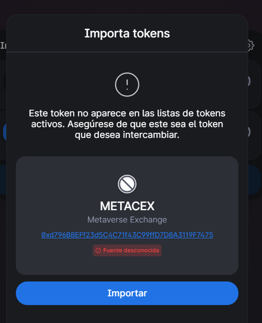 Metaverse Exchange (METACEX) Token