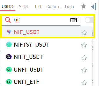 Unifty (NIF) Token