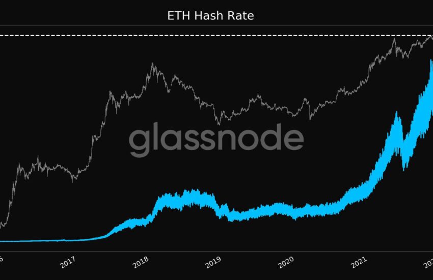 La tasa de hash de Ethereum Mining alcanza el nuevo ATH