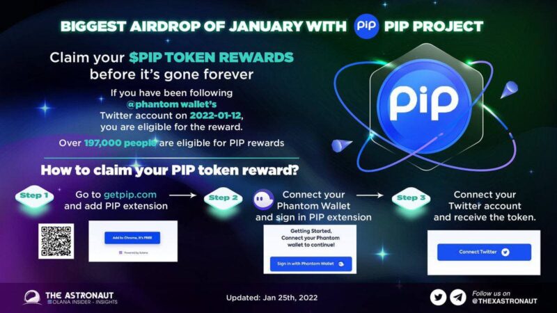 PIP Airdrop - Freecoins24 Fresh Bounties & Airdrops