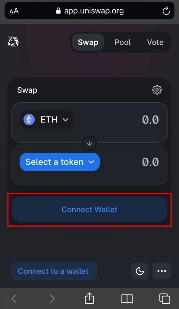 Cómo conectar Uniswap a Trust Wallet