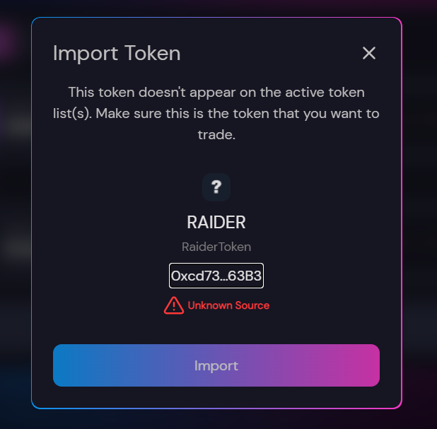 Crypto Raiders (RAIDER) Token