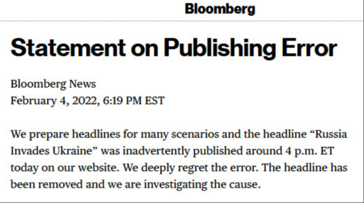 El error de Bloomberg sobre Ucrania