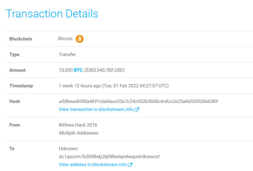 transferencia bitfinex