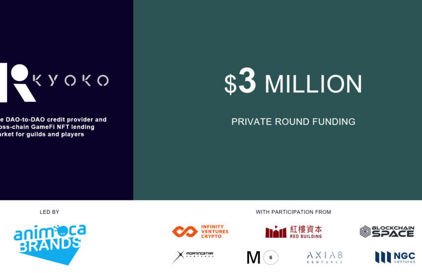 Kyoko recauda $ 3 millones en ronda de financiación privada liderada por Animoca Brands