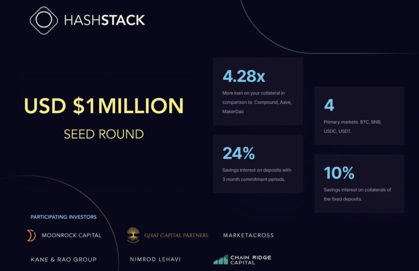 Hashstack obtiene un financiamiento inicial de $ 1 millón de Moonrock, GHAF Capital y otros a medida que trae préstamos sin garantía al espacio DeFi