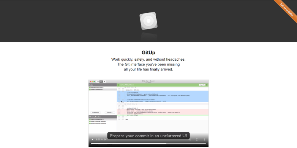 GitUp is a Git GUI for Mac