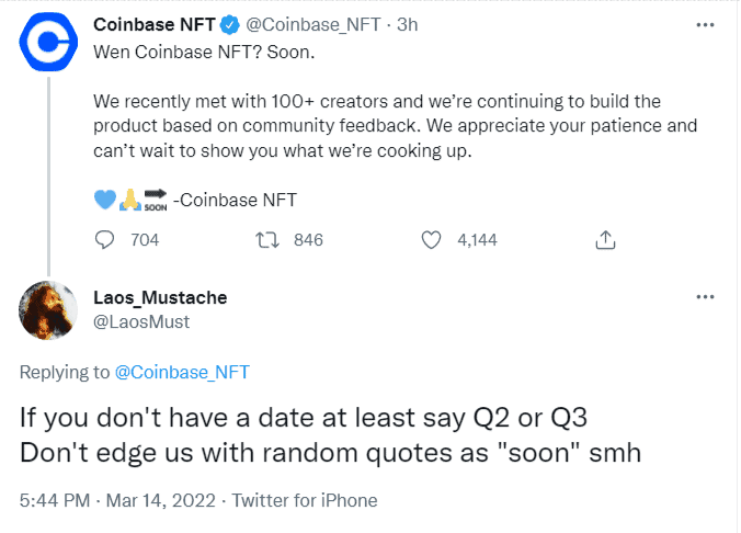 Coinbase NFT Marketplace llegará 