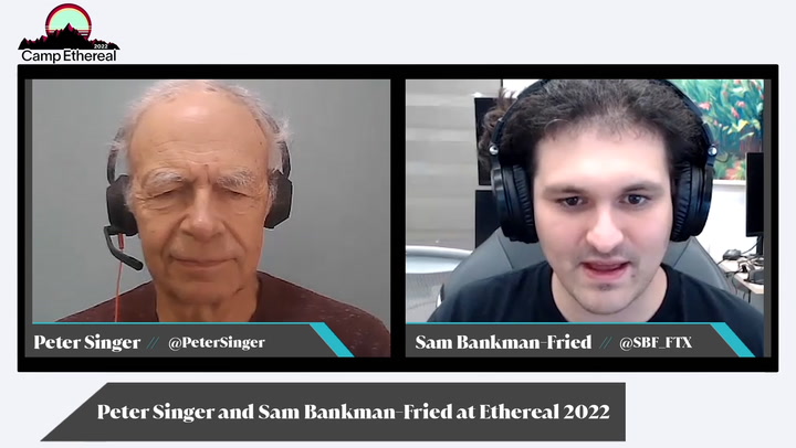 Cripto y altruismo efectivo: Sam Bankman-Fried entrevista a Peter Singer en Camp Ethereal