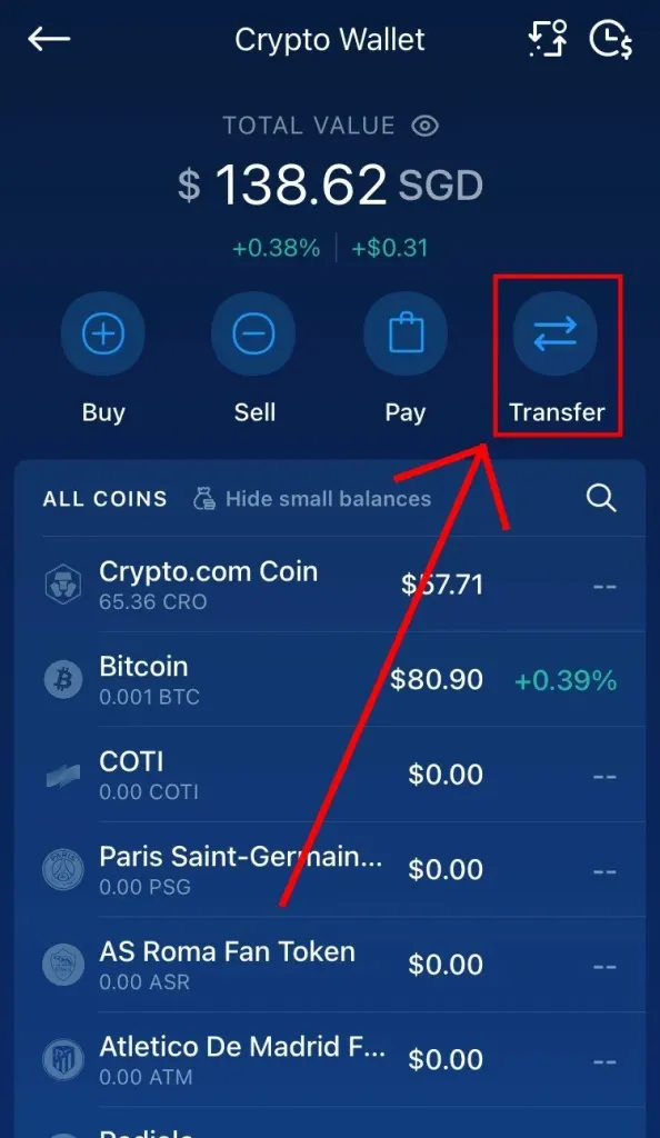 Cómo encontrar la dirección de su billetera en Crypto.com