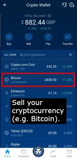 Cómo retirar dinero de Crypto.com a una cuenta bancaria