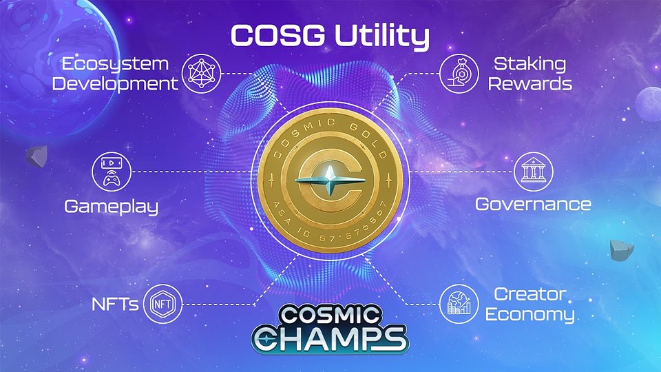 Utilidad COSG, tokenómica de Cosmic Champs