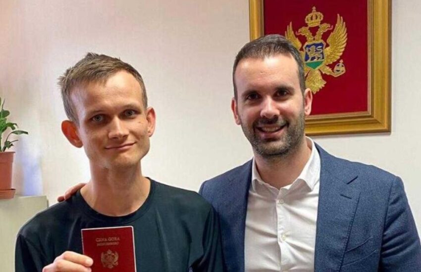 Government of Montenegro Grants Citizenship to Vitalik Buterin in an attempt to promote the cryptocurrency industry