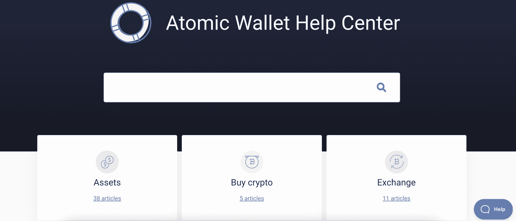 Centro de ayuda de Atomic Wallet