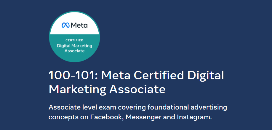 meta digital marketing certificate