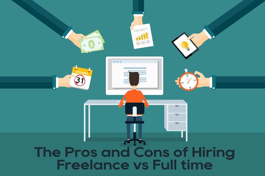 Contratación freelance versus tiempo completo