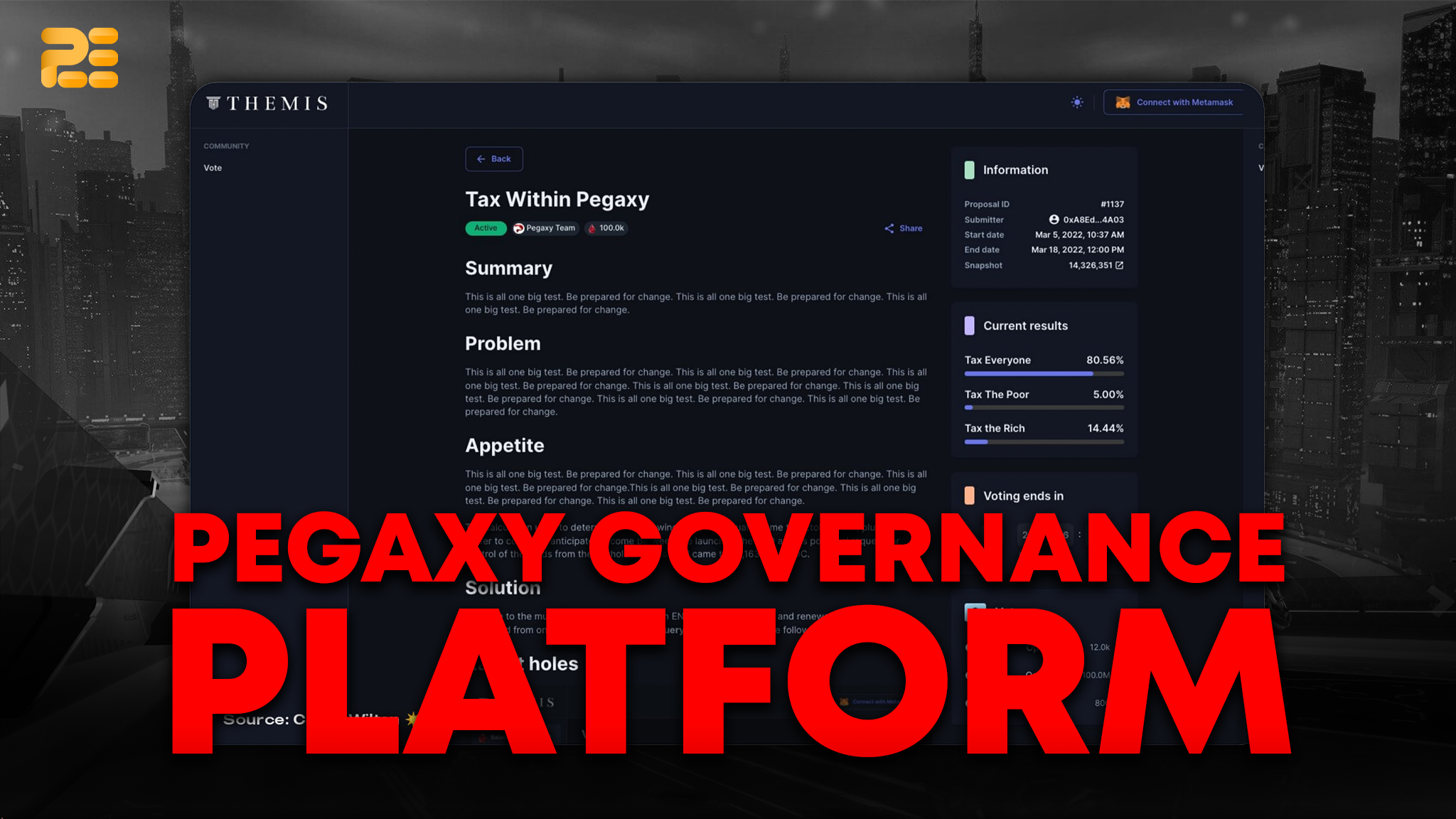 Pegaxy lanza la plataforma de gobierno Themis