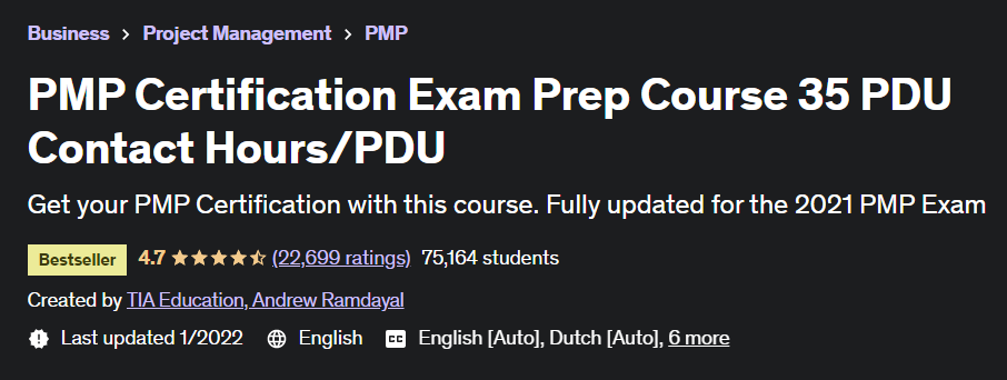 PMP Certification Exam Prep Course