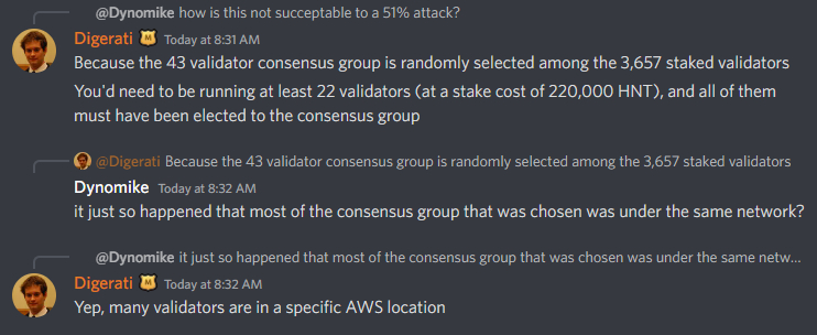 El moderador de la comunidad de Helium explica el validador afectado de AWS en Discord