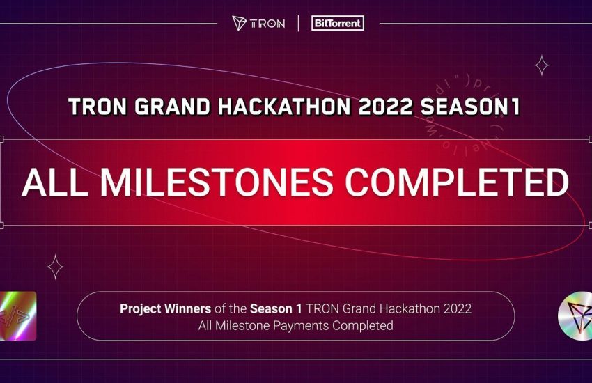 TRON Grand Hackathon 2022 Season 1 Milestone Payments ganadores del proyecto completados