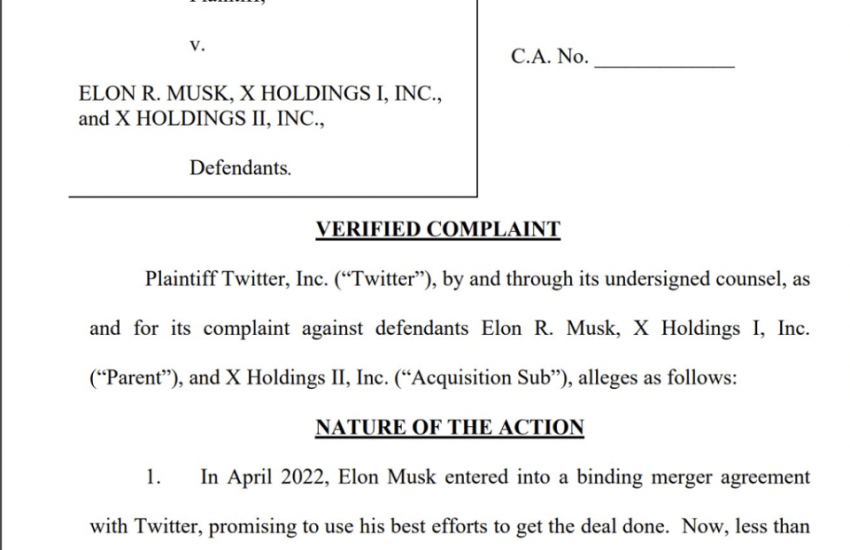 Twitter está demandando a Elon Musk para obligarlo a completar un acuerdo de $ 44 mil millones