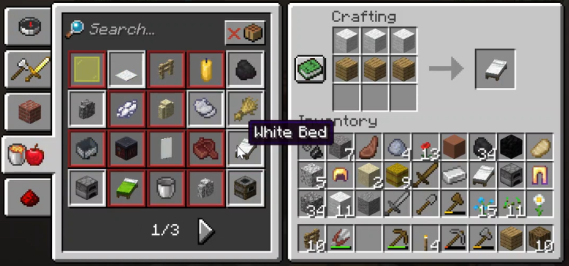 hacer una cama en minecraft