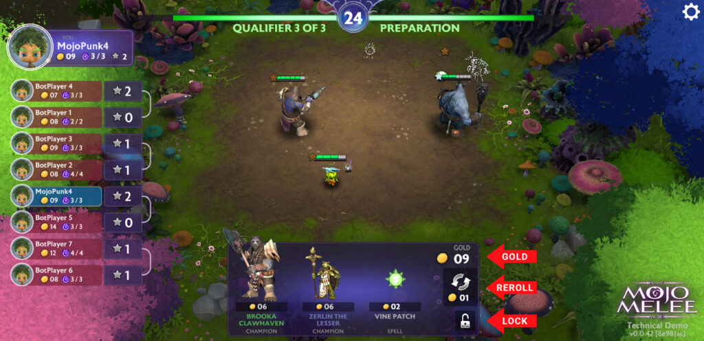 Captura de pantalla del juego mojo cuerpo a cuerpo