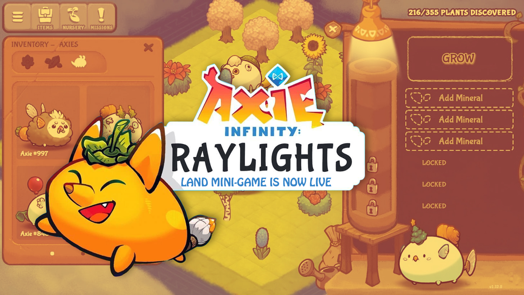 ¡El minijuego Axie Infinity Raylights Land ya está disponible!