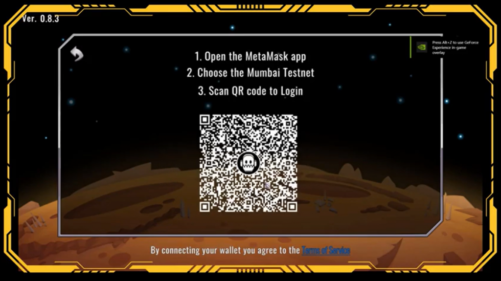 Inicia sesión en el juego usando un código QR