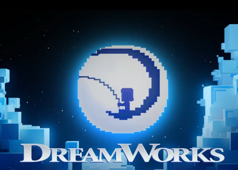 Logotipo de Dreamworks voxelizado