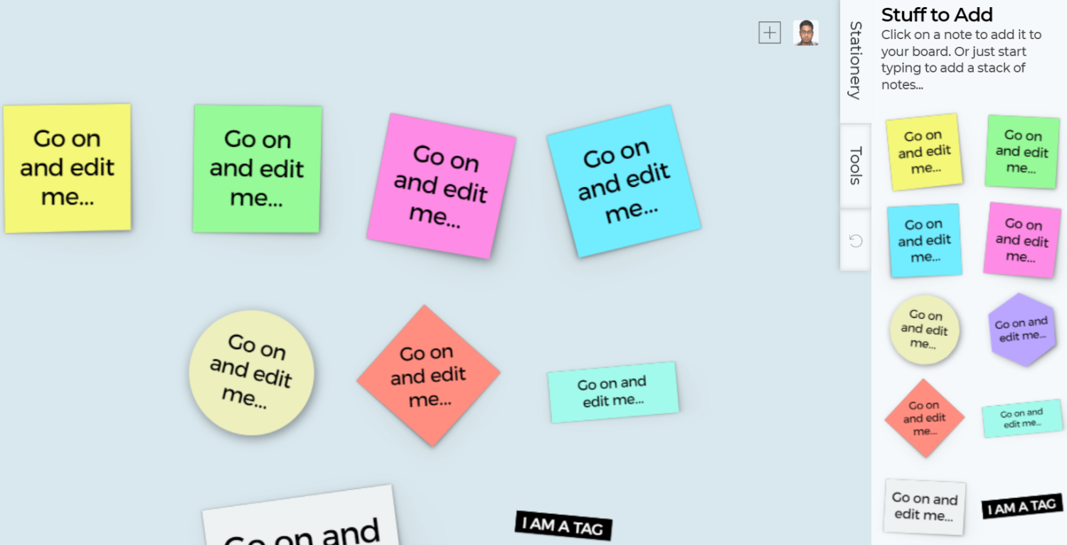 Ideaflip online sticky notes app