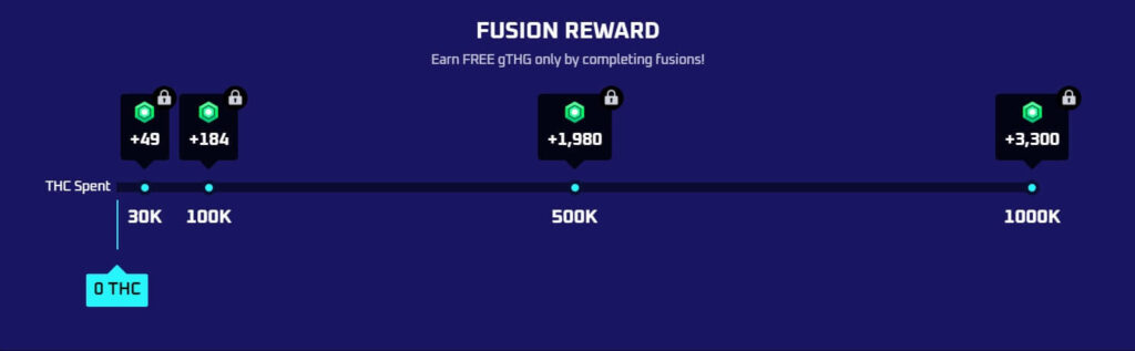 Recompensas del evento Thetan Arena Fusion Milestone