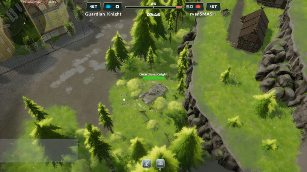 Captura de pantalla de la versión inicial de War Park