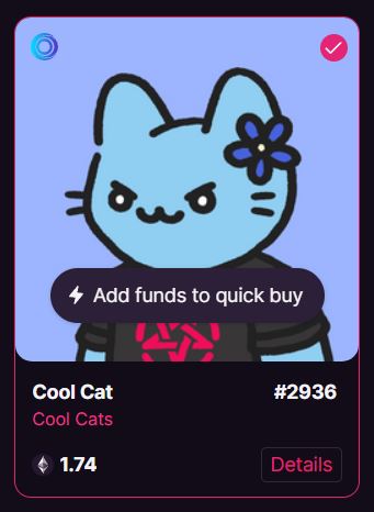 Cool Cat se vende al precio mínimo de $1.74 ETH