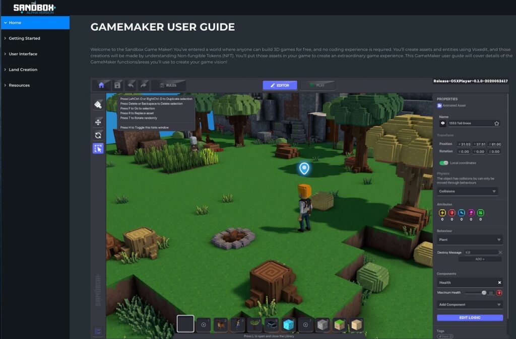 El software Sandbox Game Maker