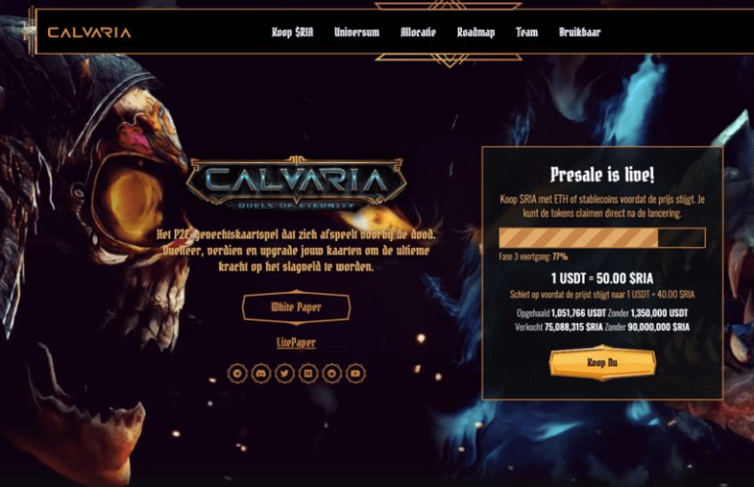 Calvaria P2E Fantasy Game está a solo $ 300,000 del objetivo de preventa, así que no se lo pierda