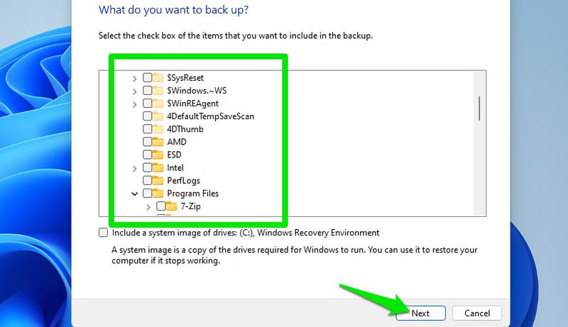 Copia de seguridad de datos en Windows 11