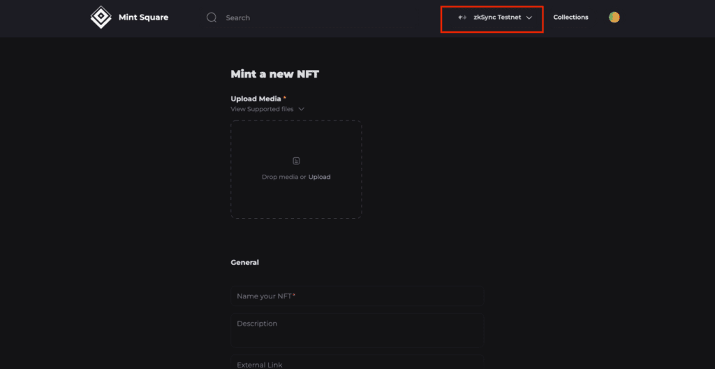 Mint NFT en MintSquare