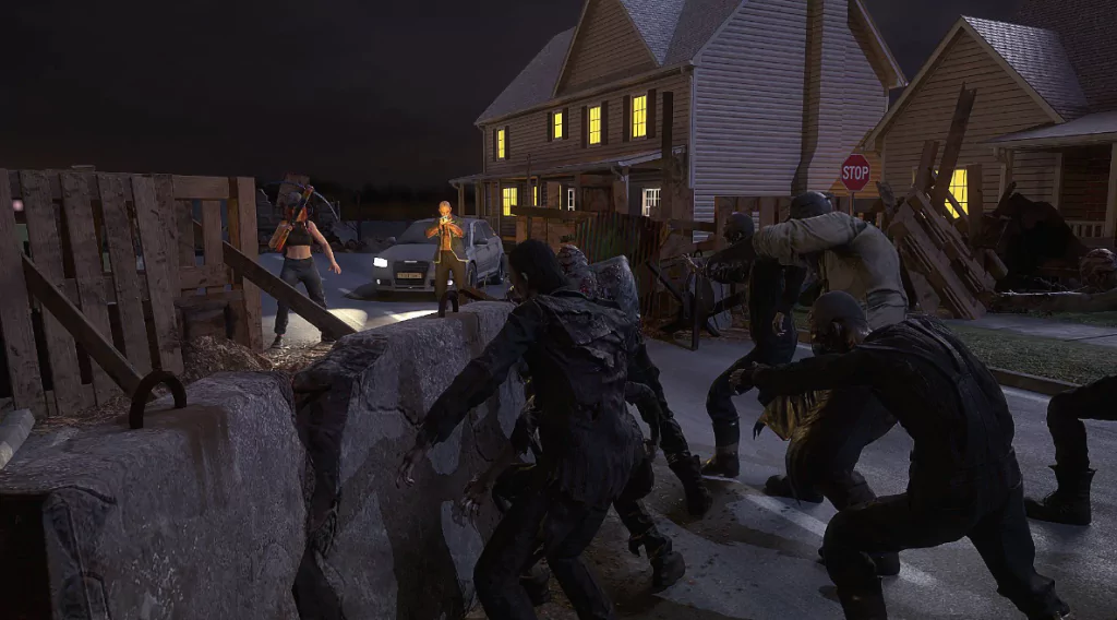 Una captura de pantalla dentro del mapa UB actual con jugadores matando zombis
