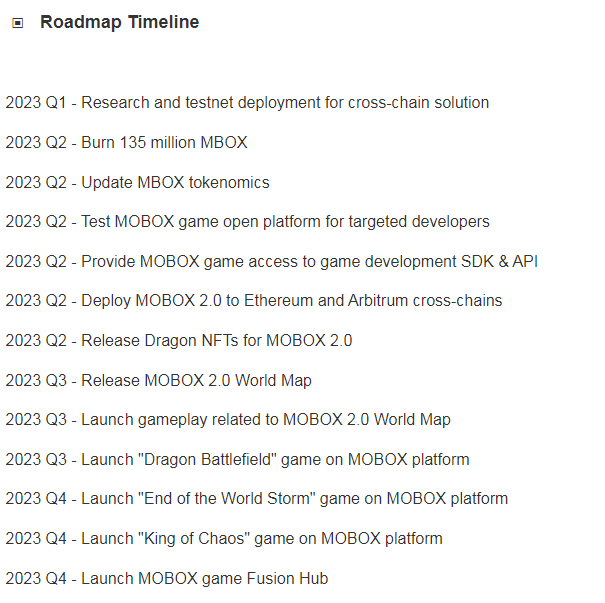 Hoja de ruta de Mobox 2.0