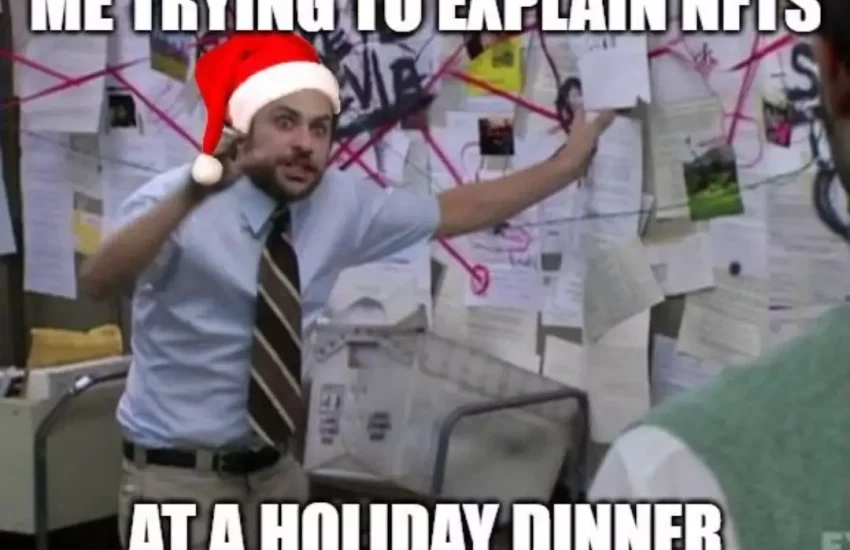 Explicando las NFT en una cena festiva